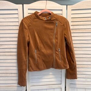 Promod Brown Suede Leather Jacket